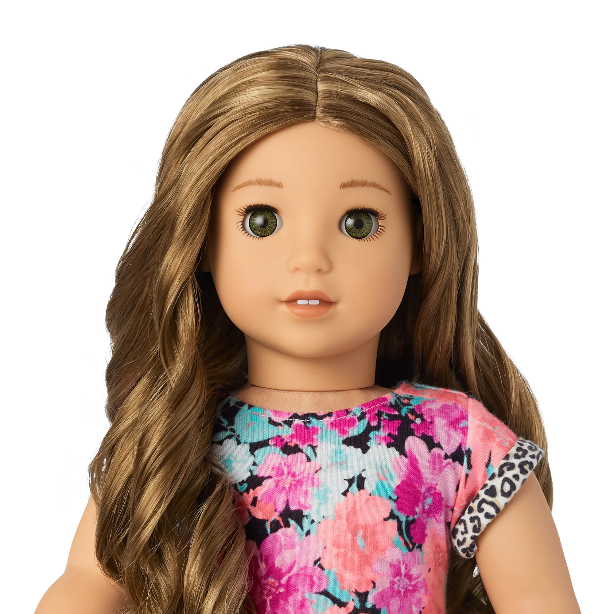 Truly Me™ 18-inch Doll #118 with curly caramel hair