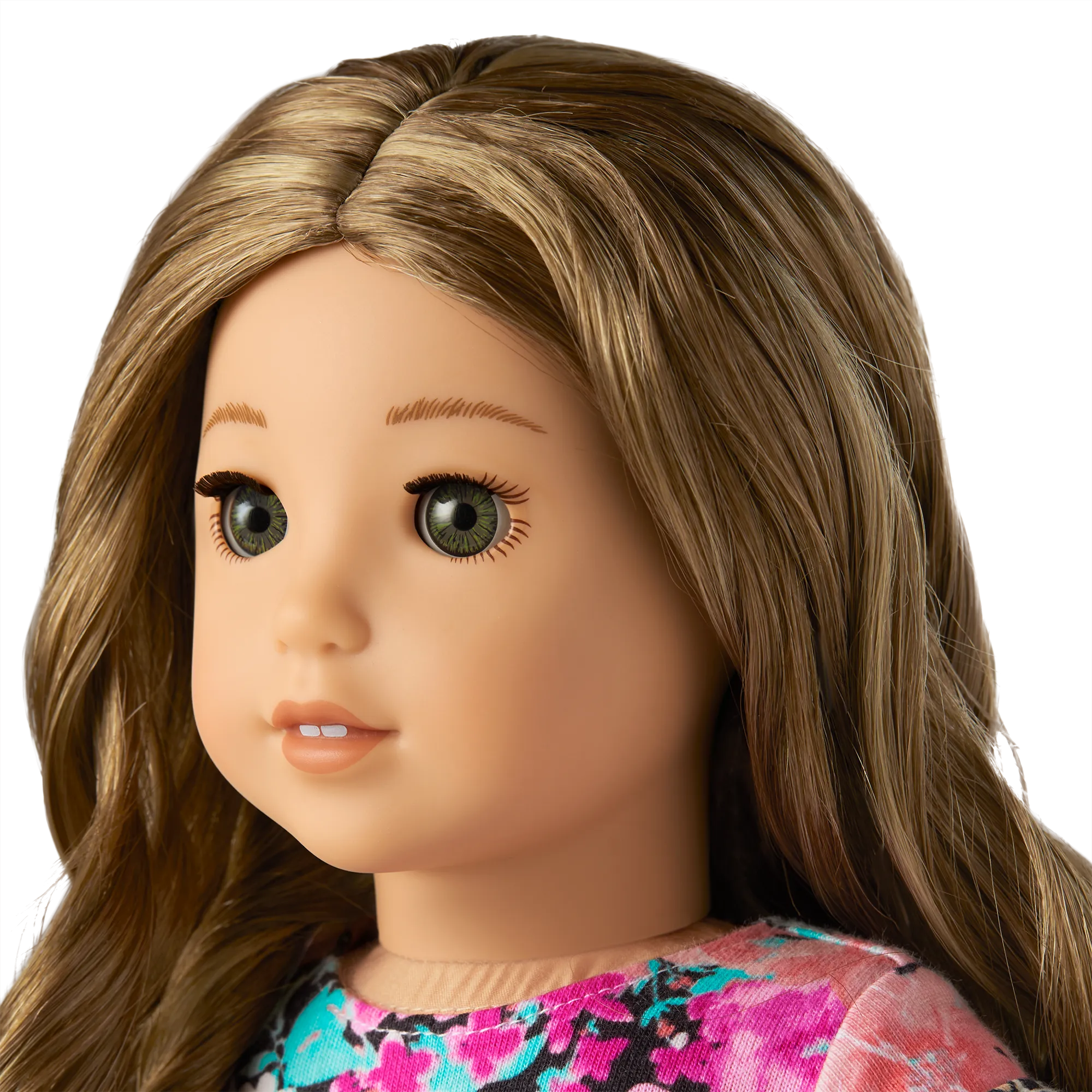 Truly Me™ 18-inch Doll #118 with curly caramel hair