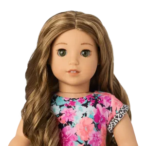 Truly Me™ 18-inch Doll #118 with curly caramel hair