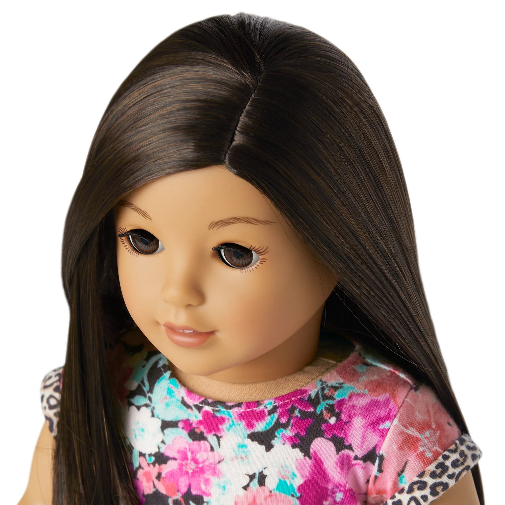 Truly Me™ 18-inch Doll #124 with straight black-brown hair