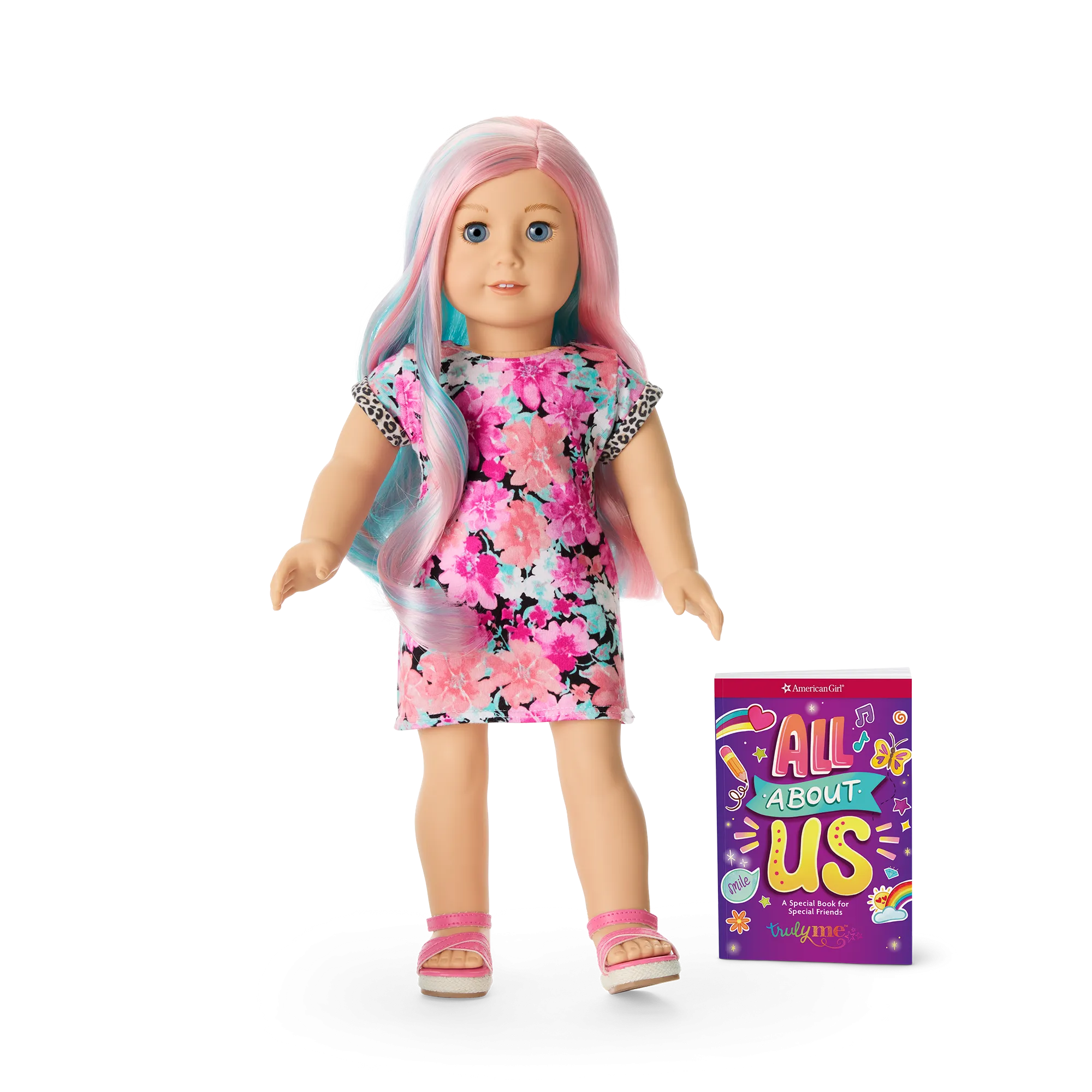 Truly Me™ 18-inch Doll #129 with pastel multicolor hair