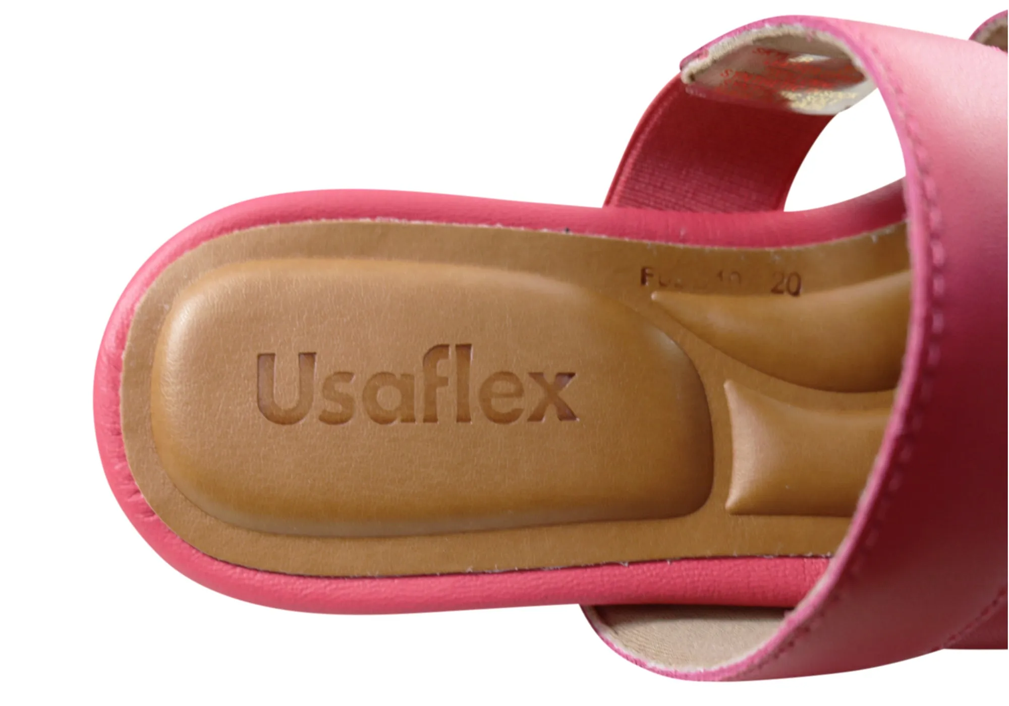 Usaflex Skyler Womens Comfort Leather Slides Sandals Made In Brazil