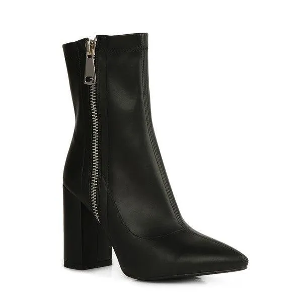 Valeria Pointed Toe High Ankle Boots