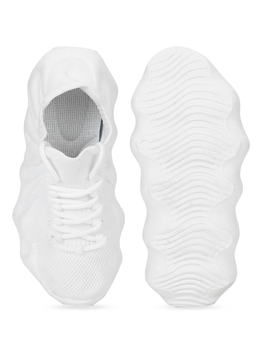 White Mesh Slip-On Sneakers (TC-RS3445-WHT)