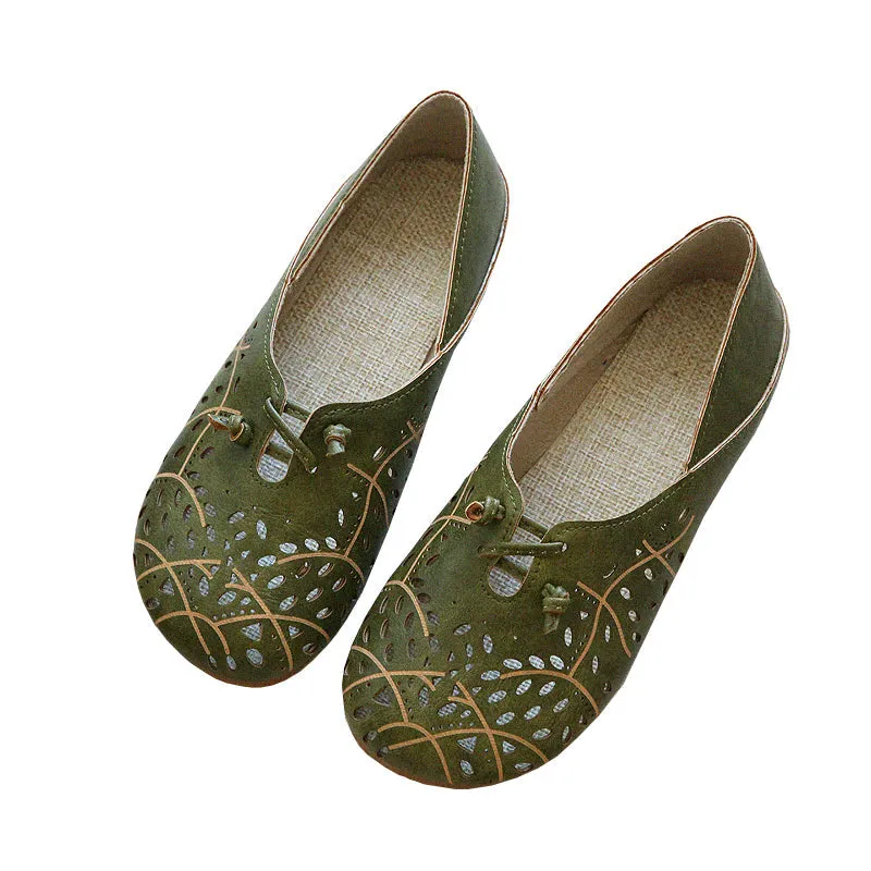 Women Hollow Soft Breathable Flats Casual Shoes