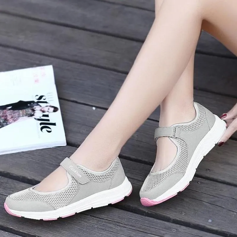 Women Sneakers Fashion Breathable Mesh Casual Shoes Zapatos De Mujer Plataforma Flat Shoes Women Work Shoes Comfortable for Work