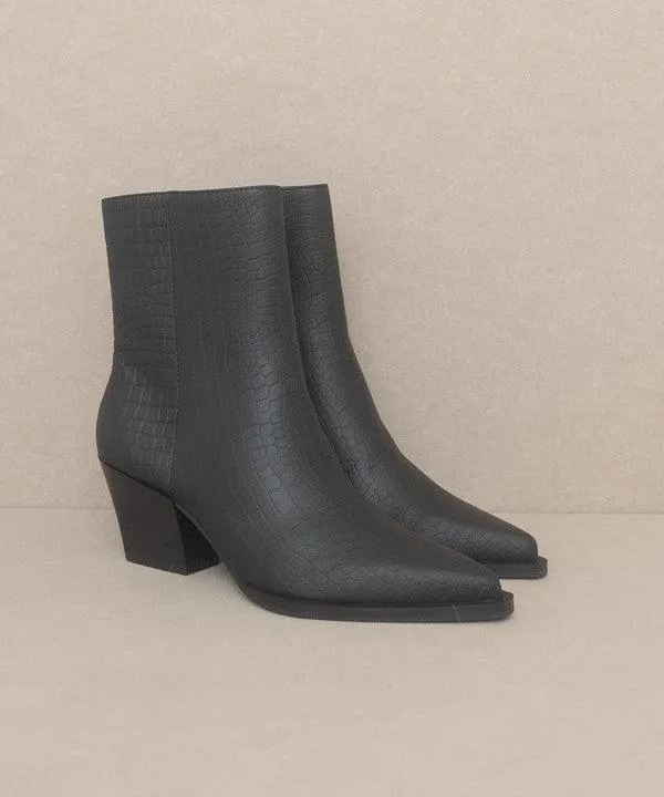 Womens Shoes - Miley Alligator Print Booties