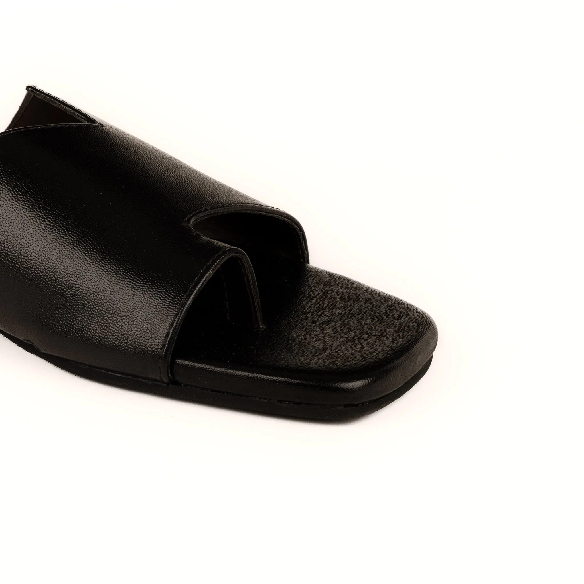 Yuna Cloak Vegan Leather Black Women Slides Thrift Edit