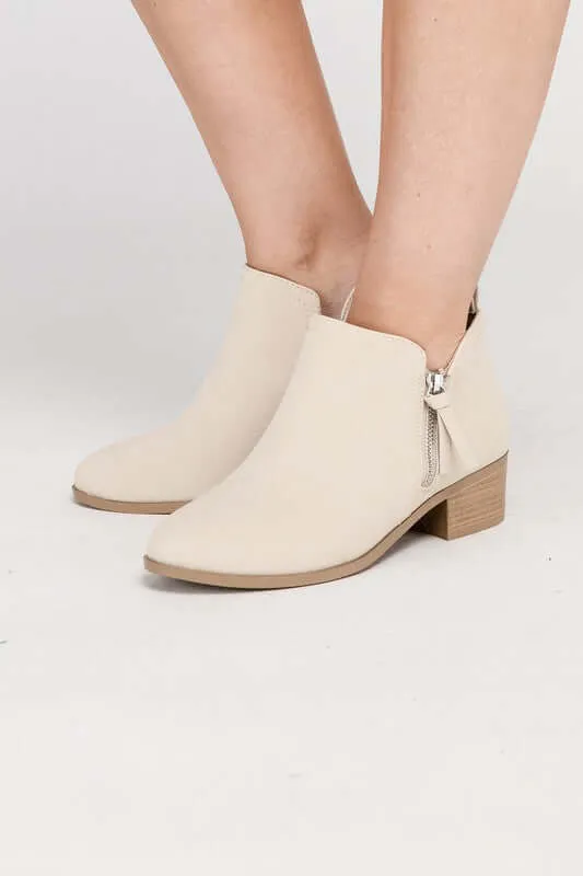 ZAYNE Side Zip Ankle Booties Boots