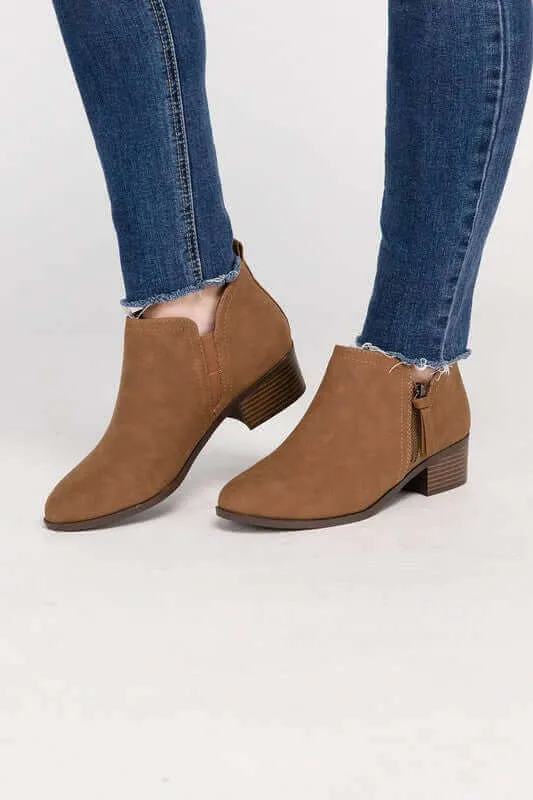 ZAYNE Side Zip Ankle Booties Boots