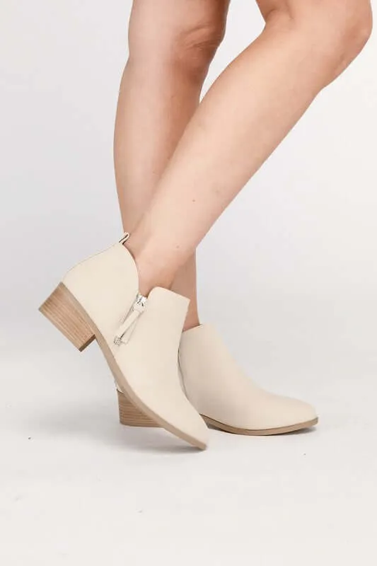 ZAYNE Side Zip Ankle Booties Boots